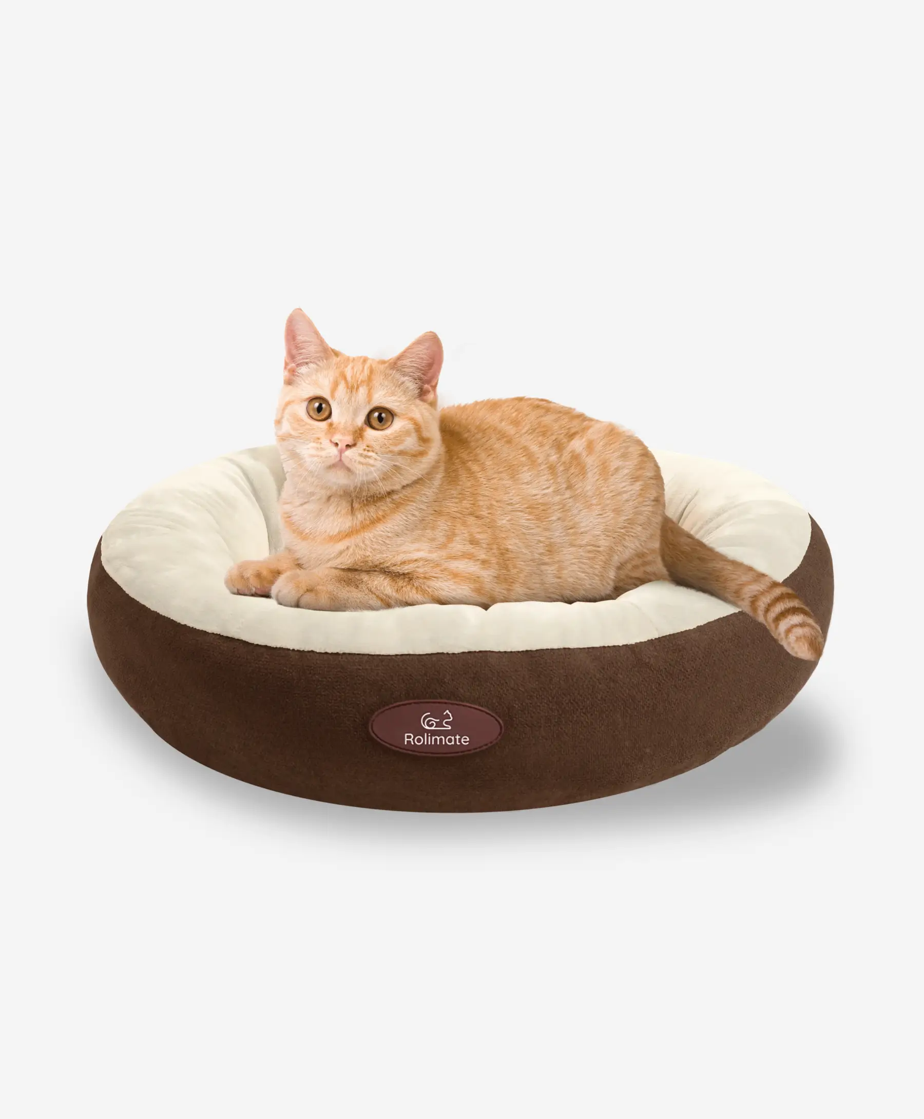 Rolimate Donut Heated Pet Bed - Ultra-Soft and Temperature-Controlled Warmth for Cats and Dogs