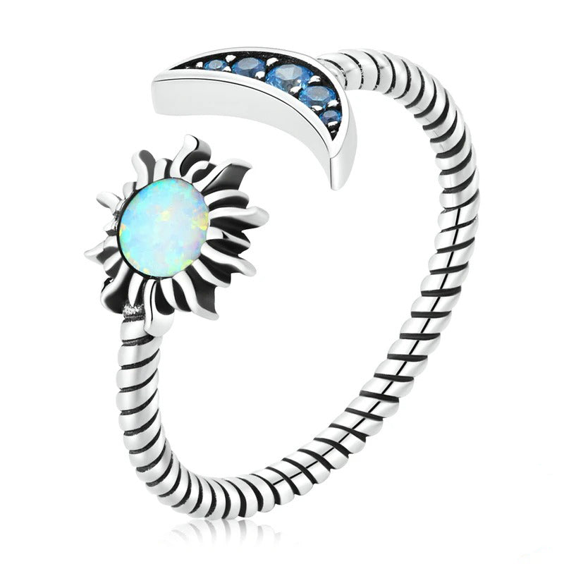 Sun & Moon open ring