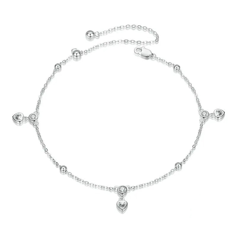 Heart Fringe Chain Anklet