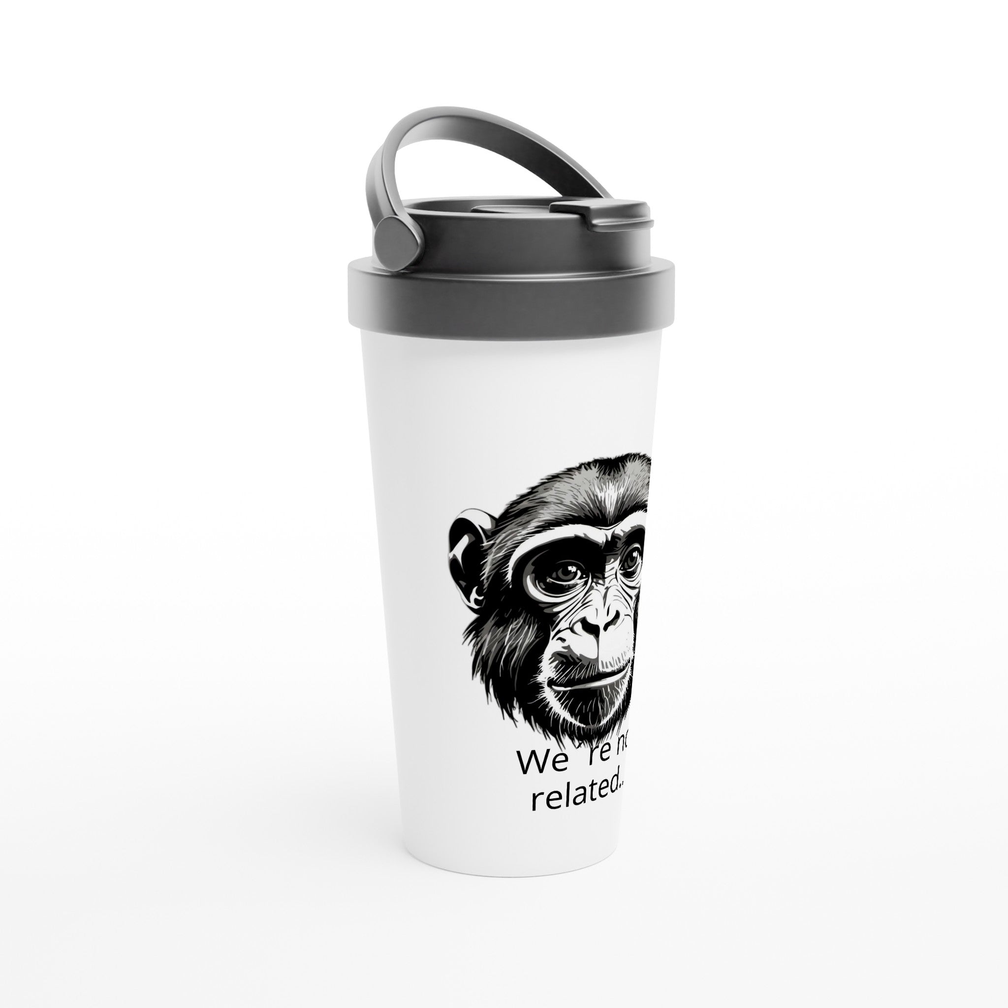 White 15oz Stainless Steel Travel Mug