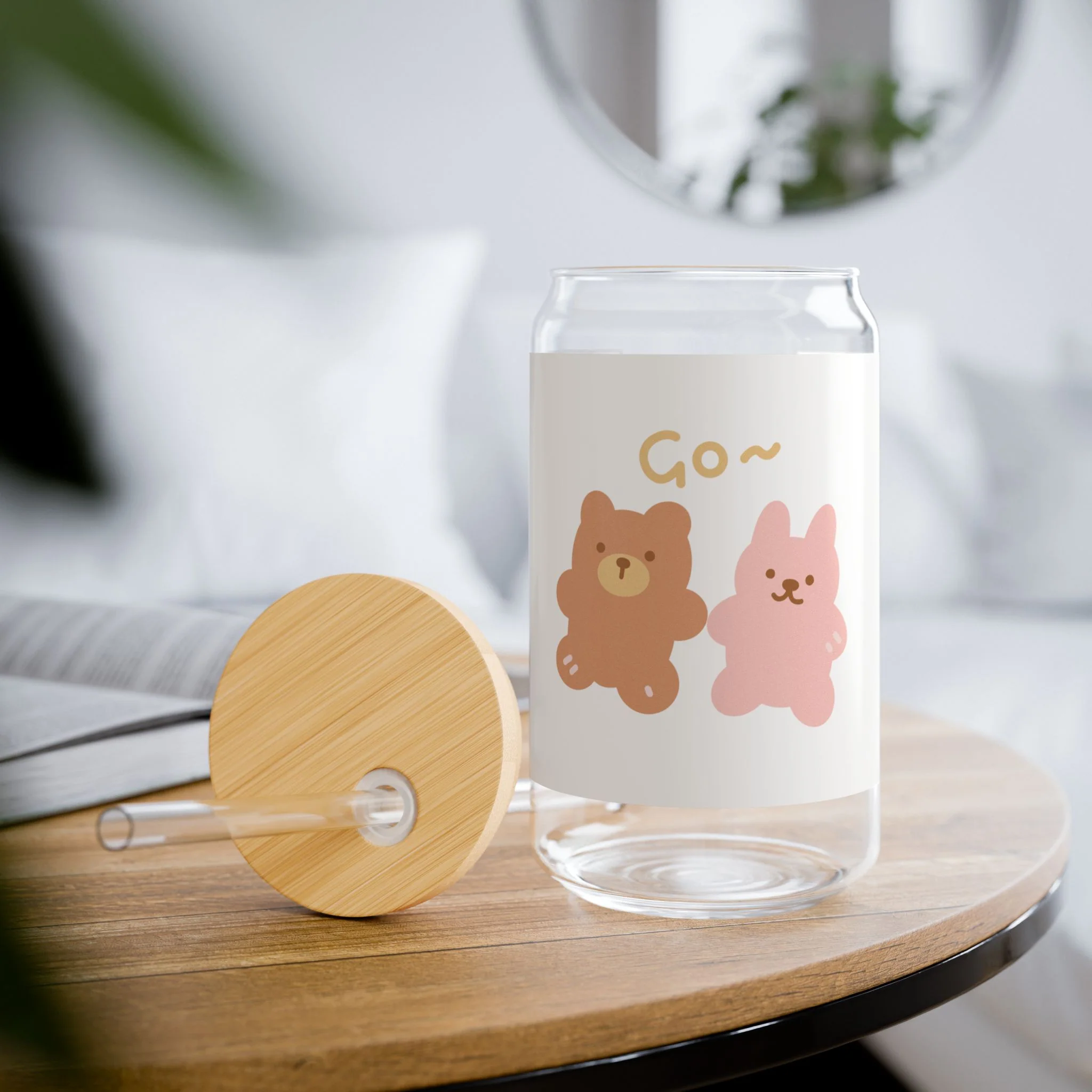 Cute Teddy-Sipper Glass