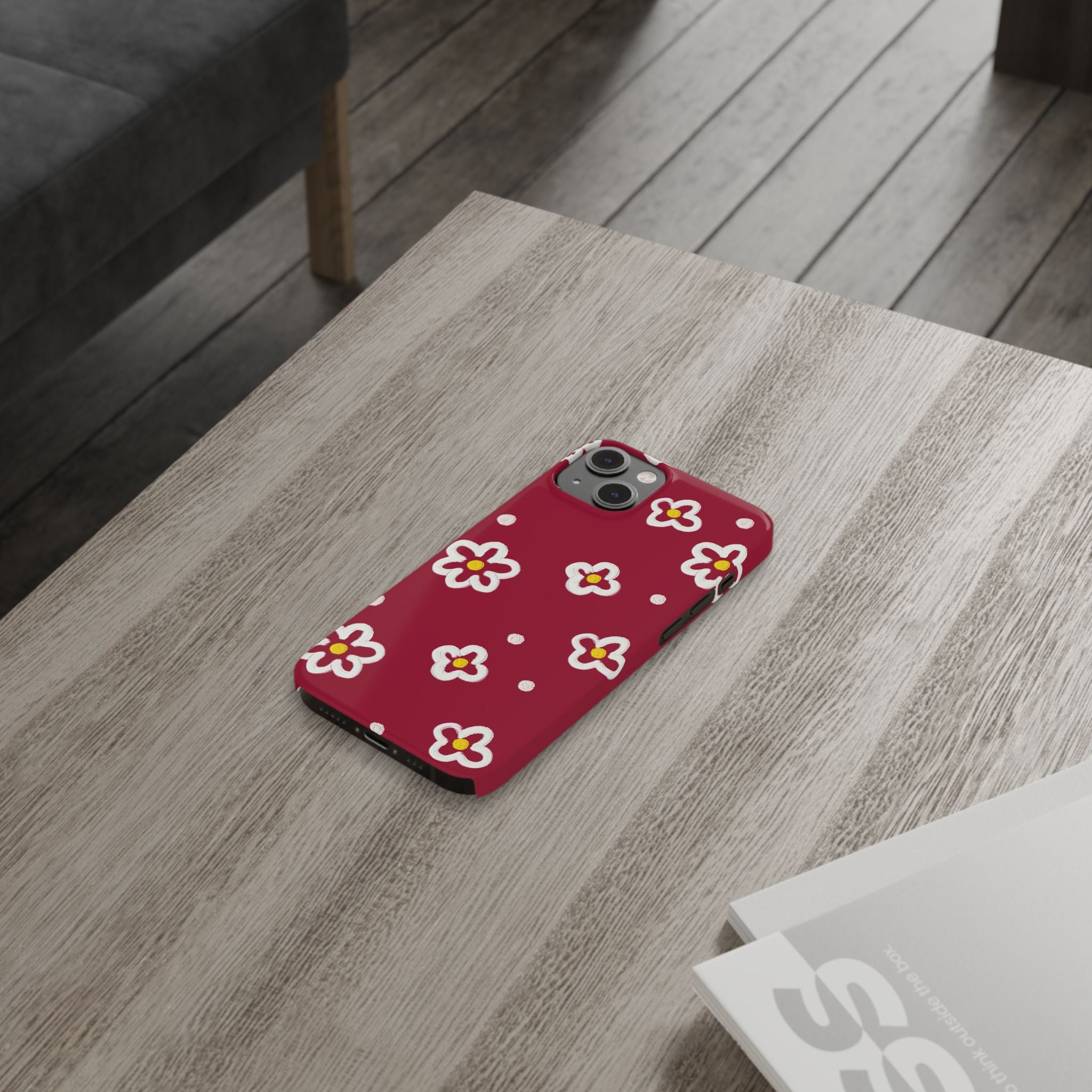 Slim Phone Case - Daisy Pattern