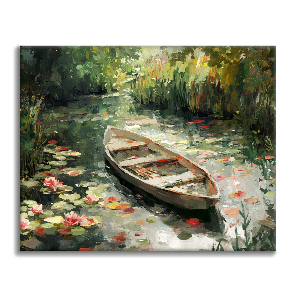 Barco En El Lago- Pintar por Números