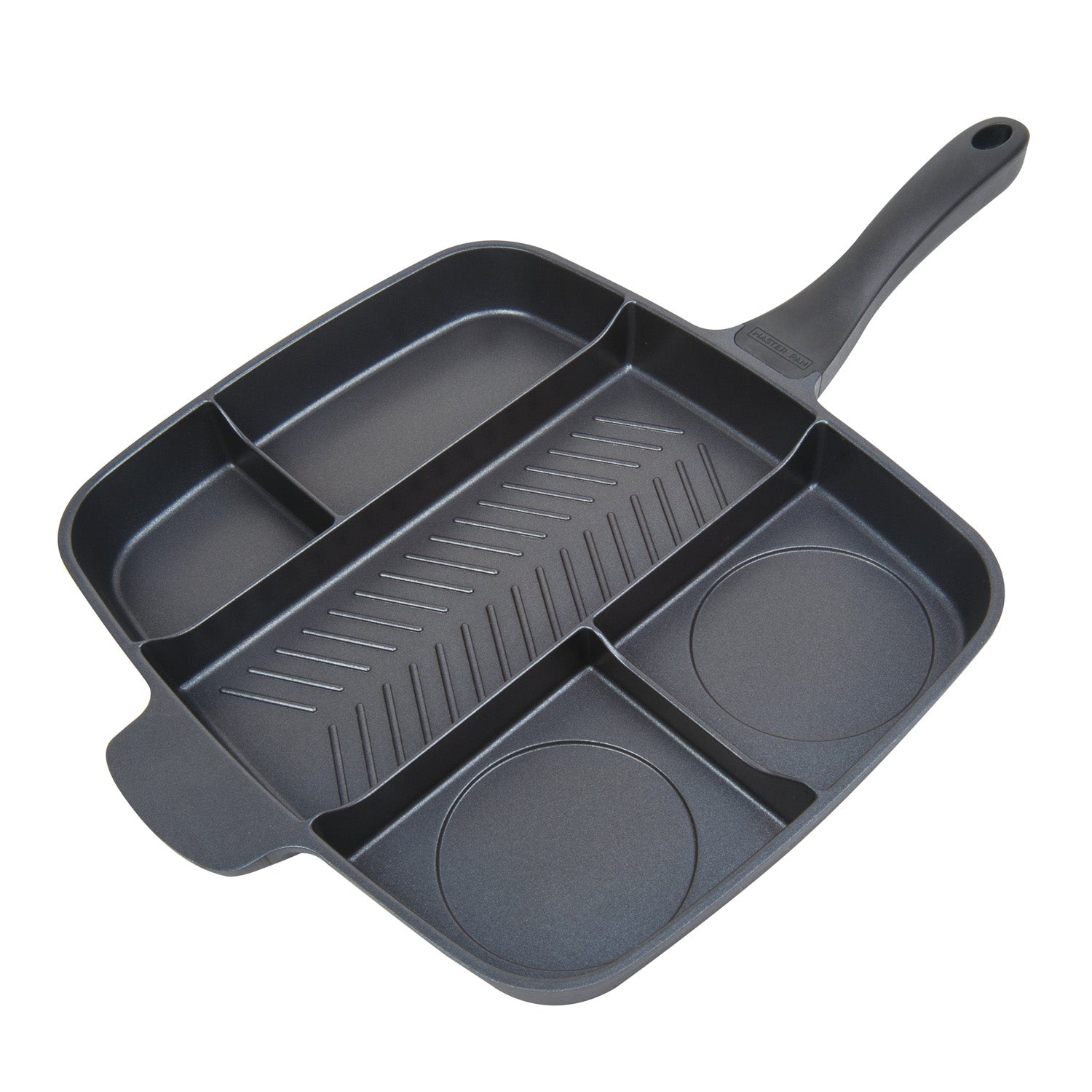 MASTERPAN Nonstick 5-Section Grill & Griddle Skillet, 15" (38cm)