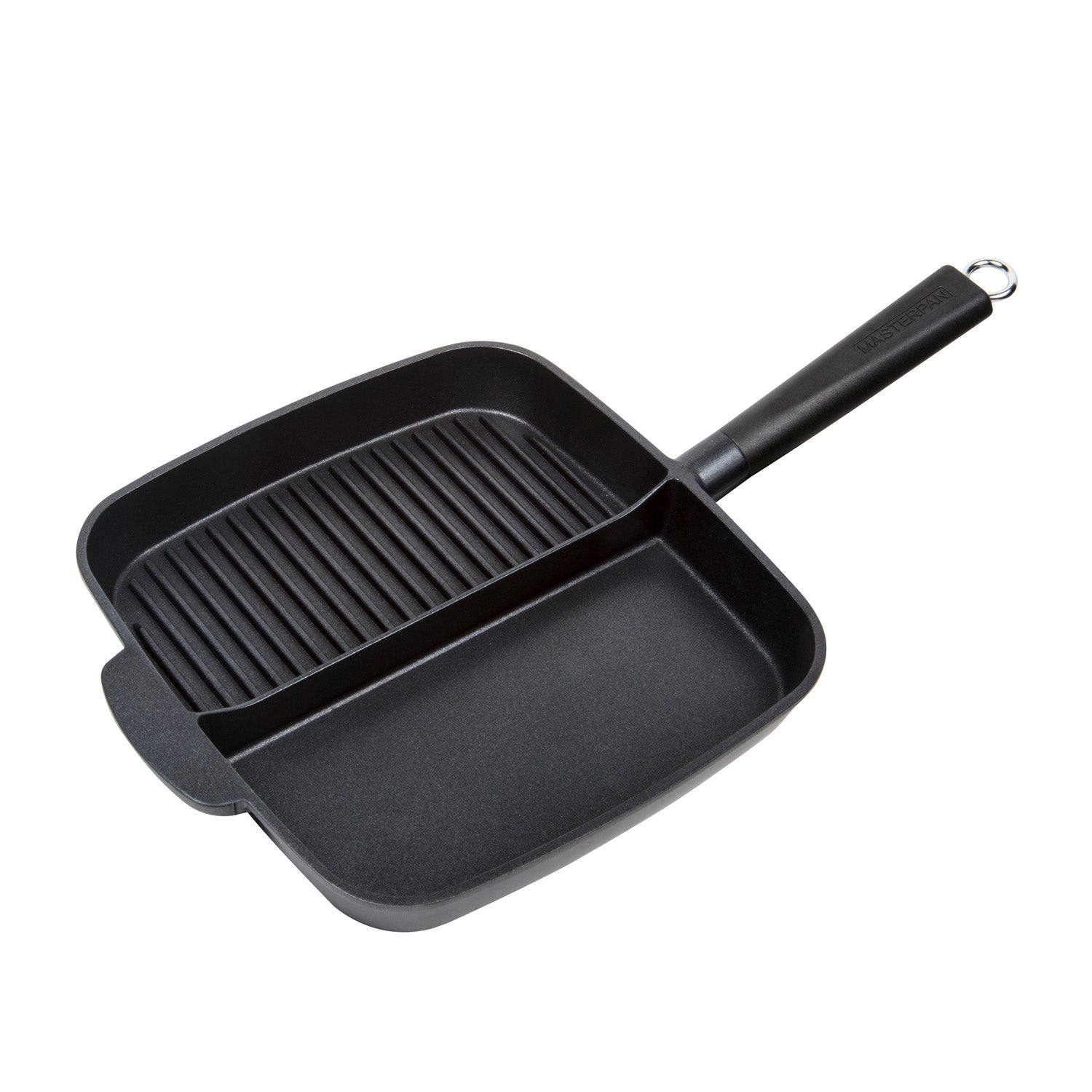 MASTERPAN Nonstick 2-Section Grill & Griddle Skillet, 11" (28cm)