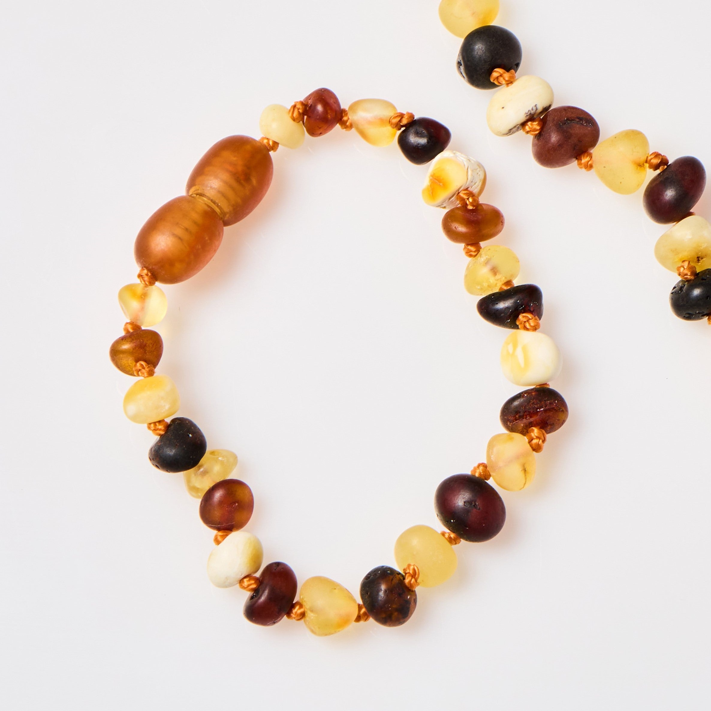 Baltic Amber Bracelet or Anklet - Raw Multicolor - Children's