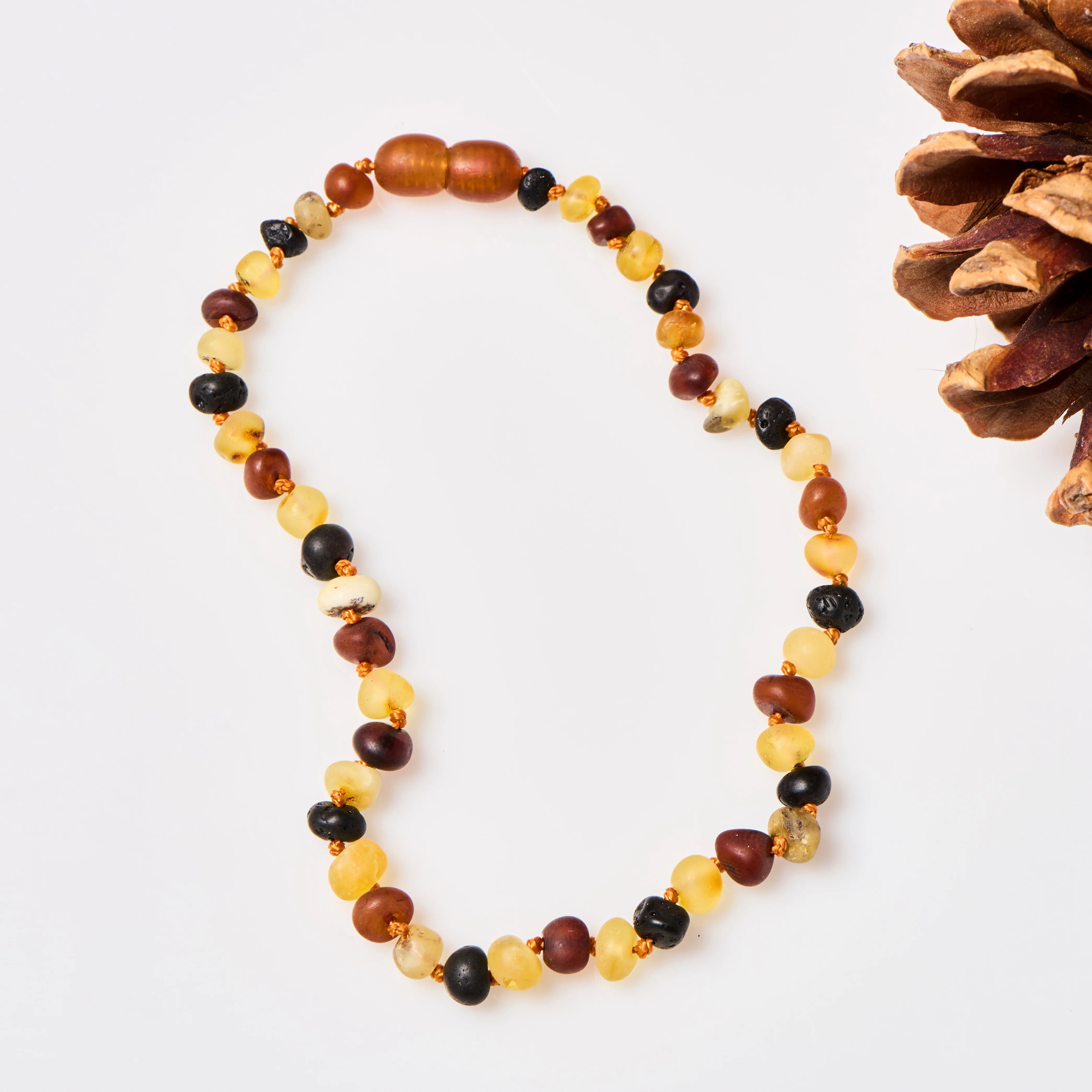 Baltic Amber Necklace - Raw Multicolor - Children's