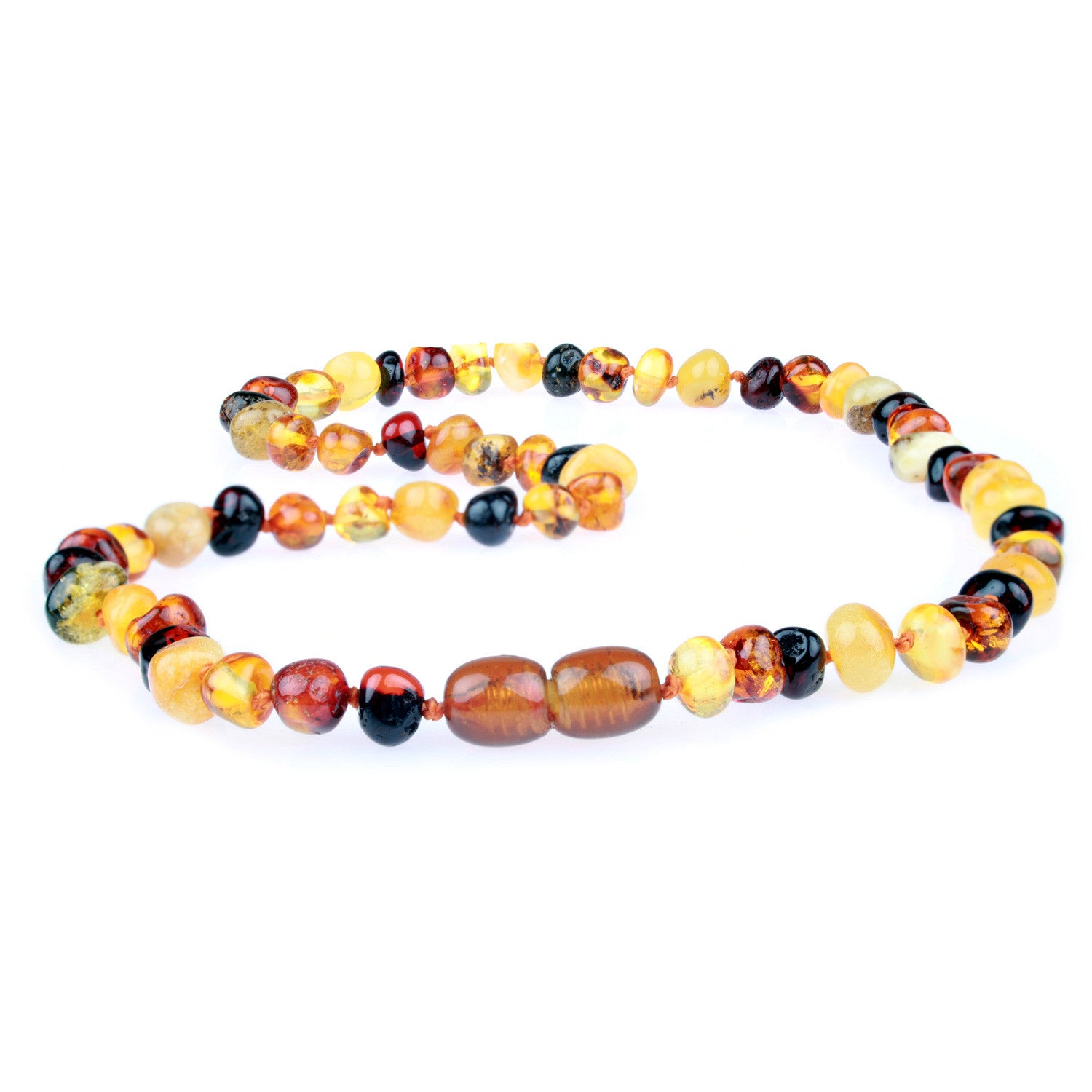 Baltic Amber Necklace - Polished Multicolor - Adult