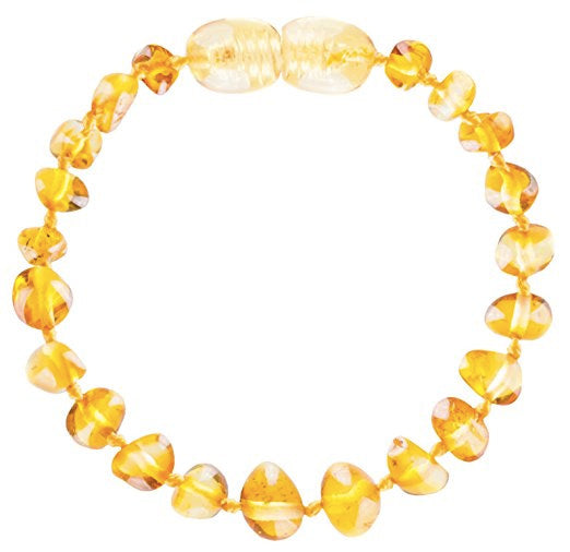 Baltic Amber Bracelet or Anklet - Polished Honey - Children's