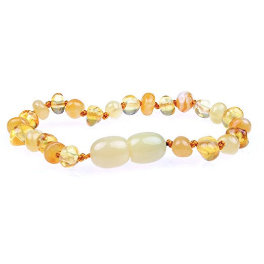 Baltic Amber Bracelet or Anklet - Polished Milk + Honey - Children's