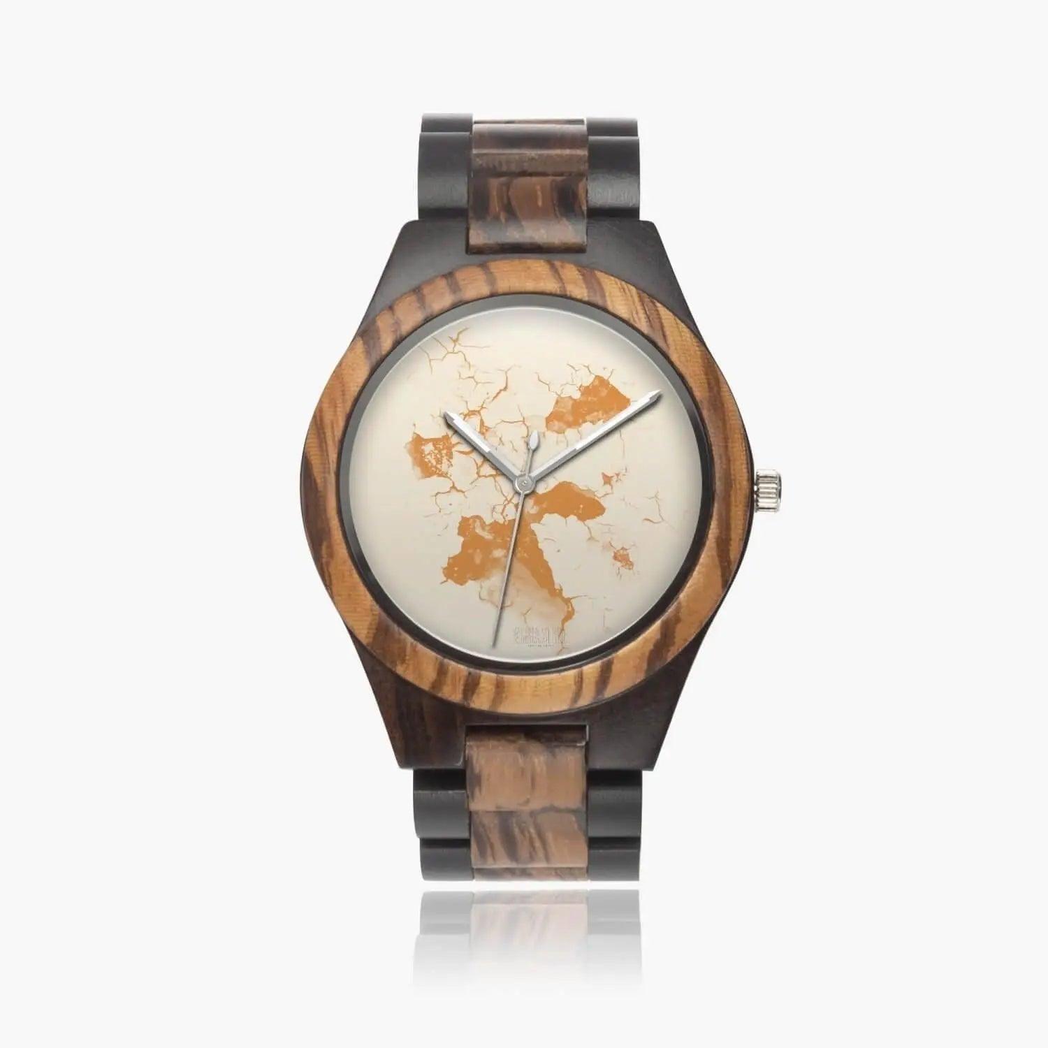 Alien Island  Contrast Wooden Watch - Dark