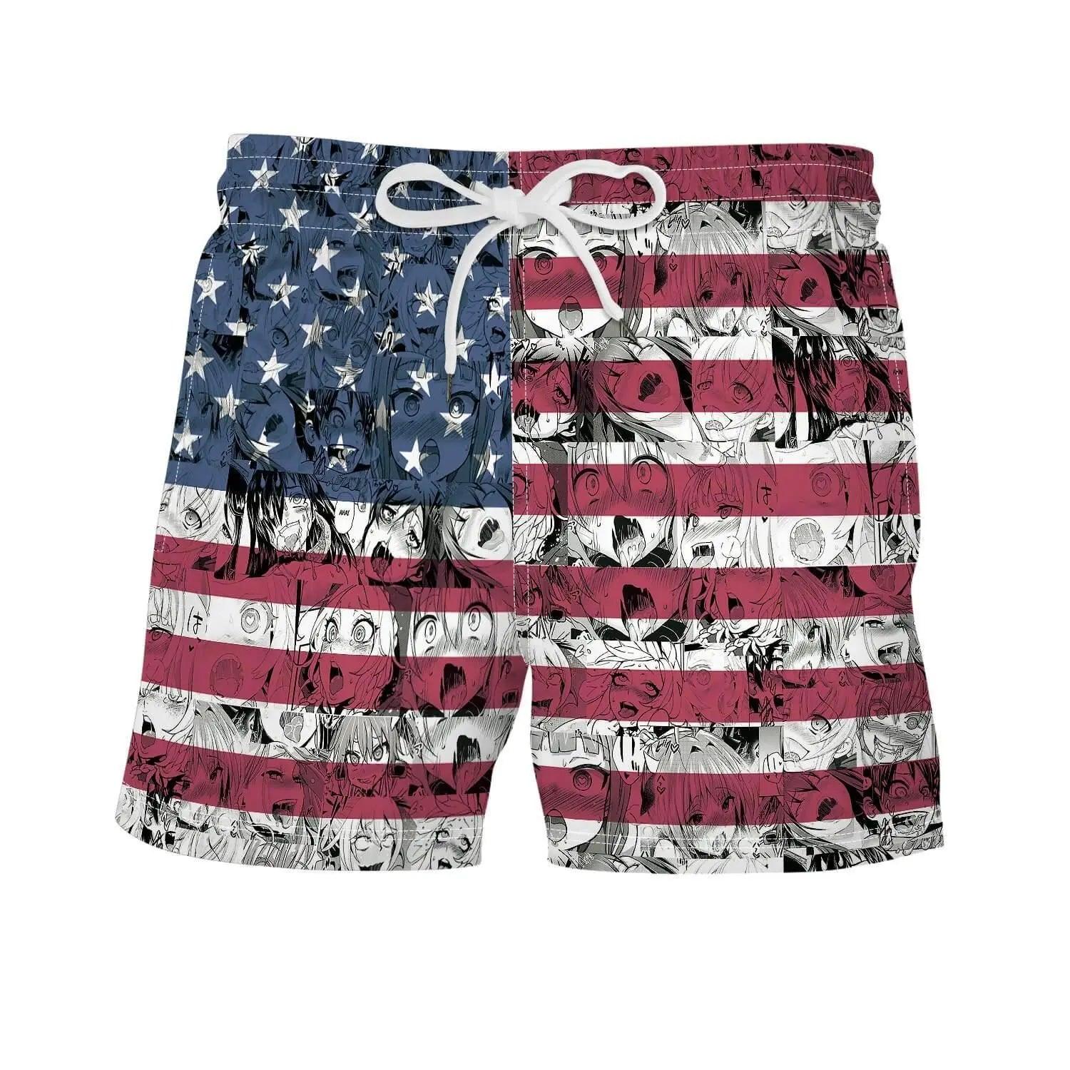 American Flag Men Fitness Shorts