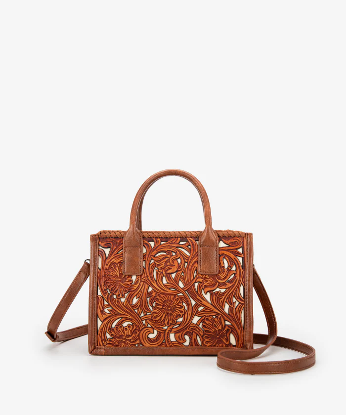 Trinity Ranch Tooled Tote Carry Bag