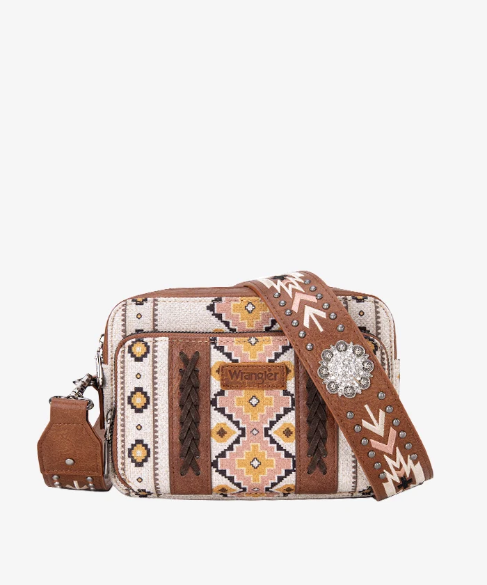 Wrangler Aztec Printed Crossbody Purse