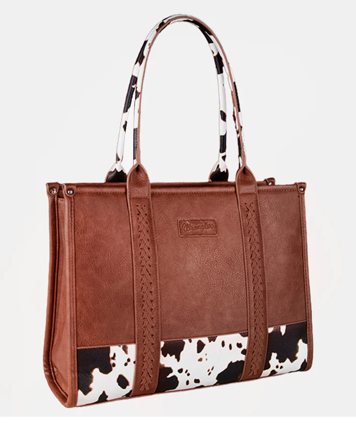 WRANGLER COW PRINT TOTE BAG