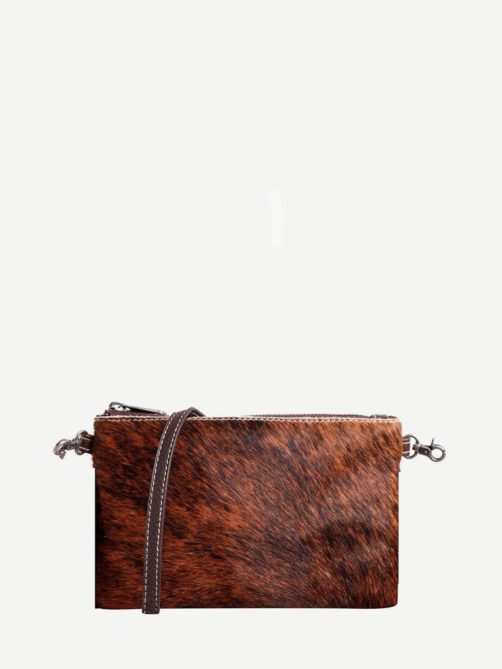 Montana West Hair-On Cowhide Leather Clutch