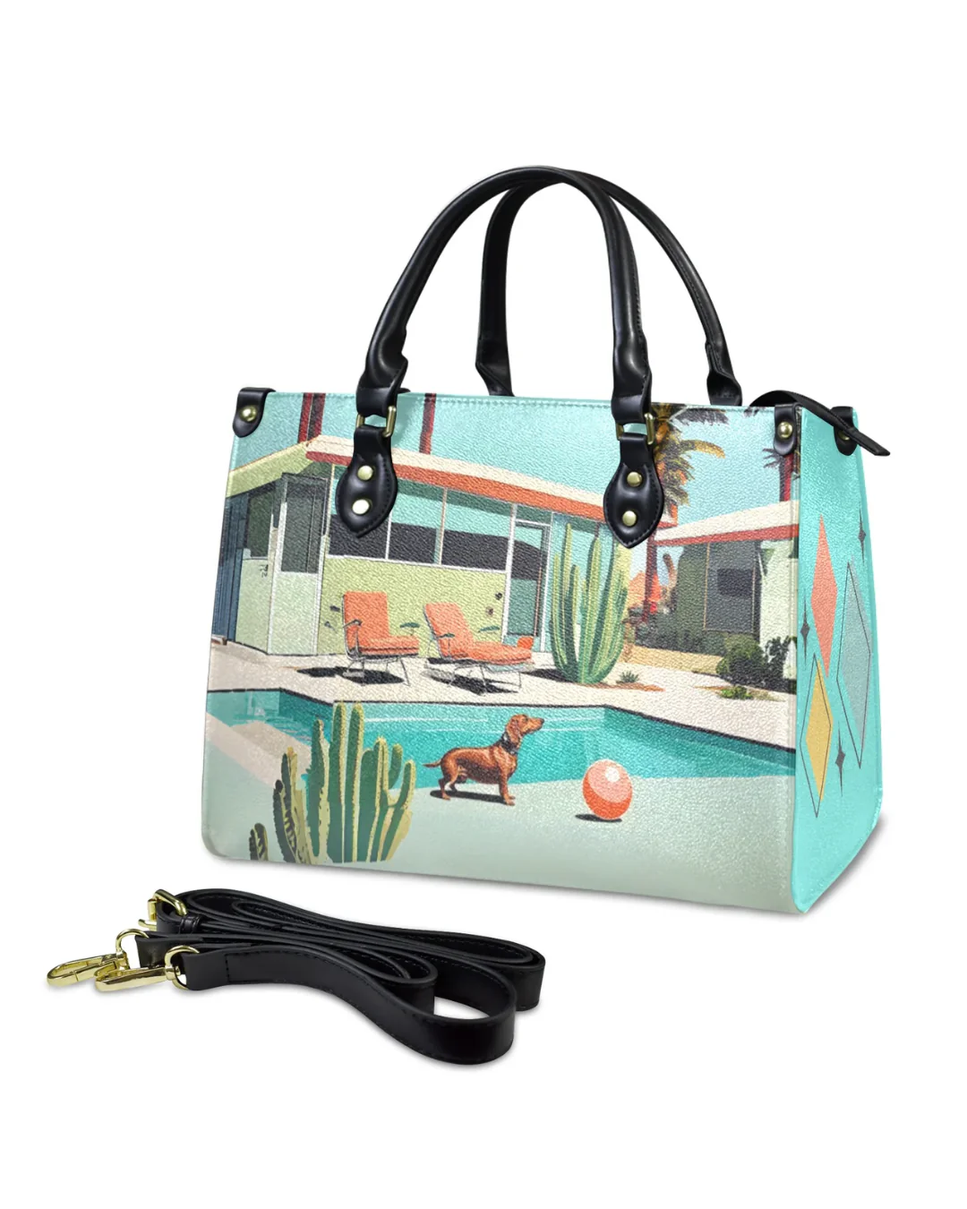 Palm Springs Dachshund Handbag