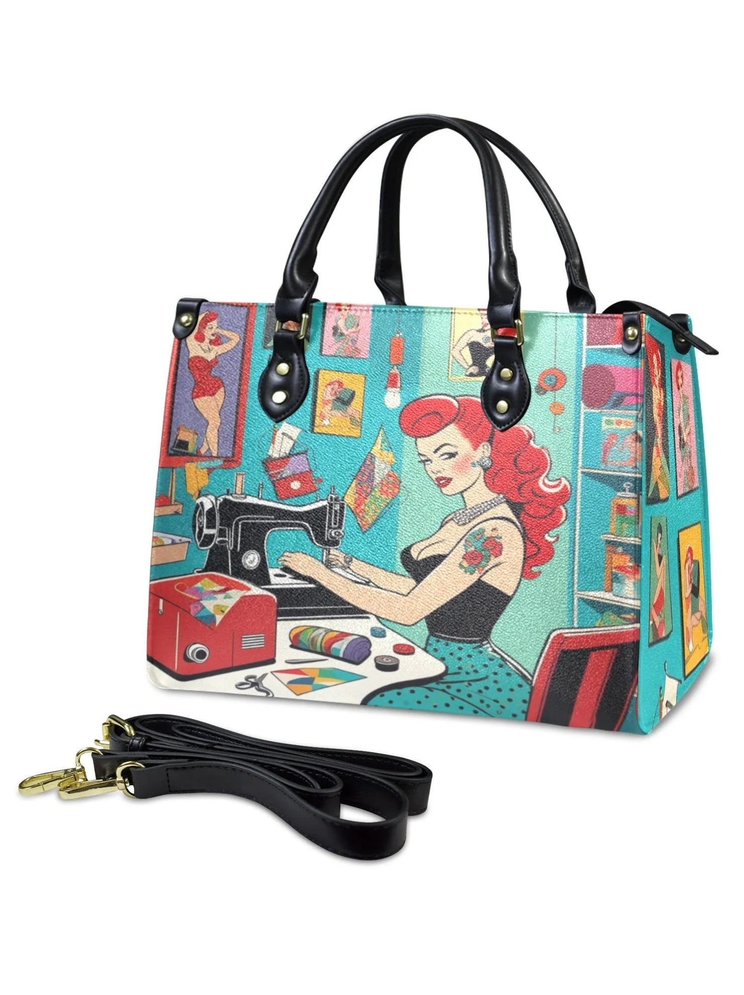 Sewing Scarlett Retro Art Handbag