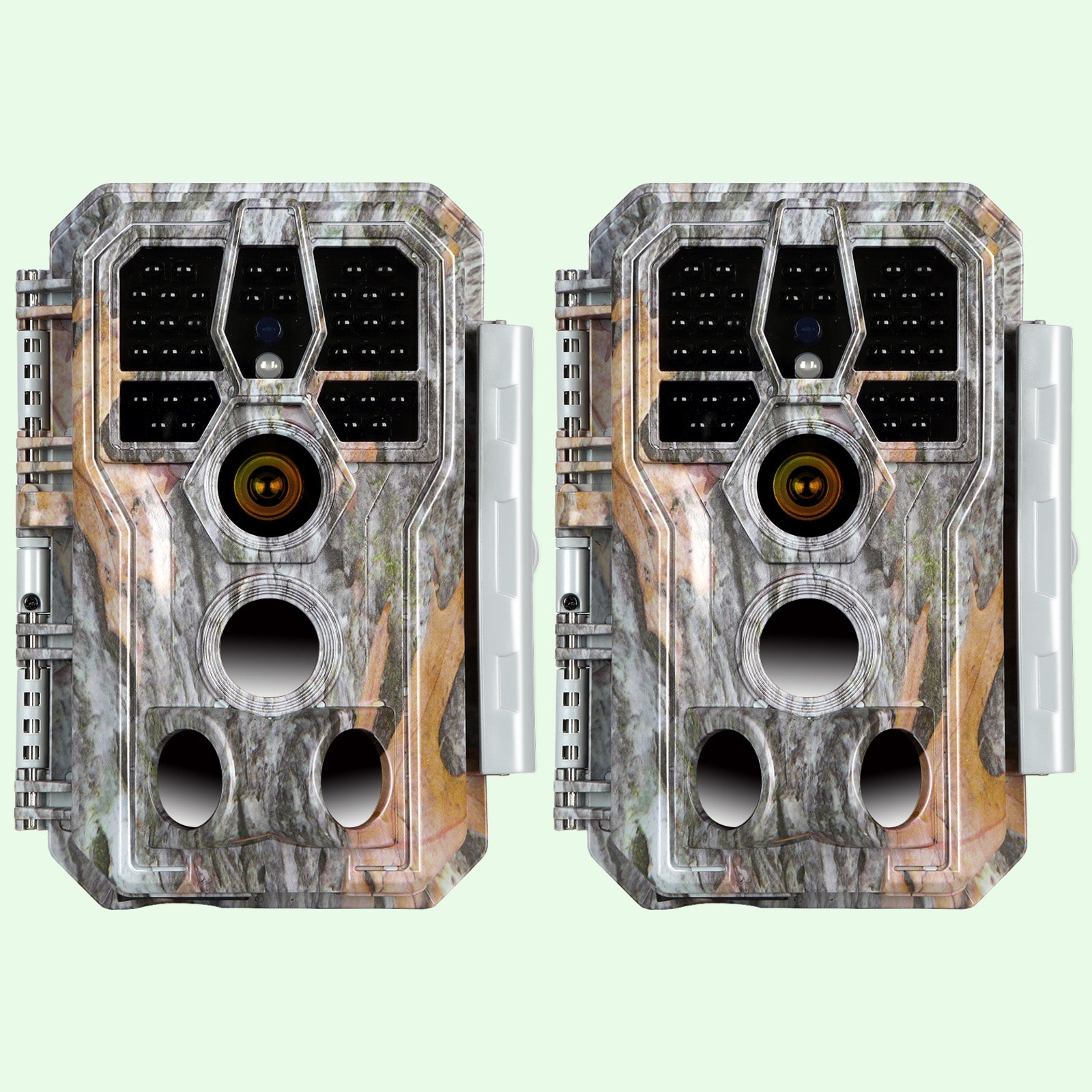 2-Pack A280 Trail Game Deer Cameras 24MP Photo 2304x1296P Full HD Video 100ft Night Vision No Glow 0.1S Trigger Motion Activated Waterproof