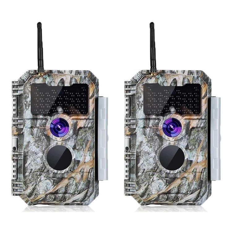 2-Pack Wireless Bluetooth WiFi Game Trail Deer Camera 32MP 1296P Video Night Vision No Glow Motion Activated Waterproof Photo & Video Model | W600