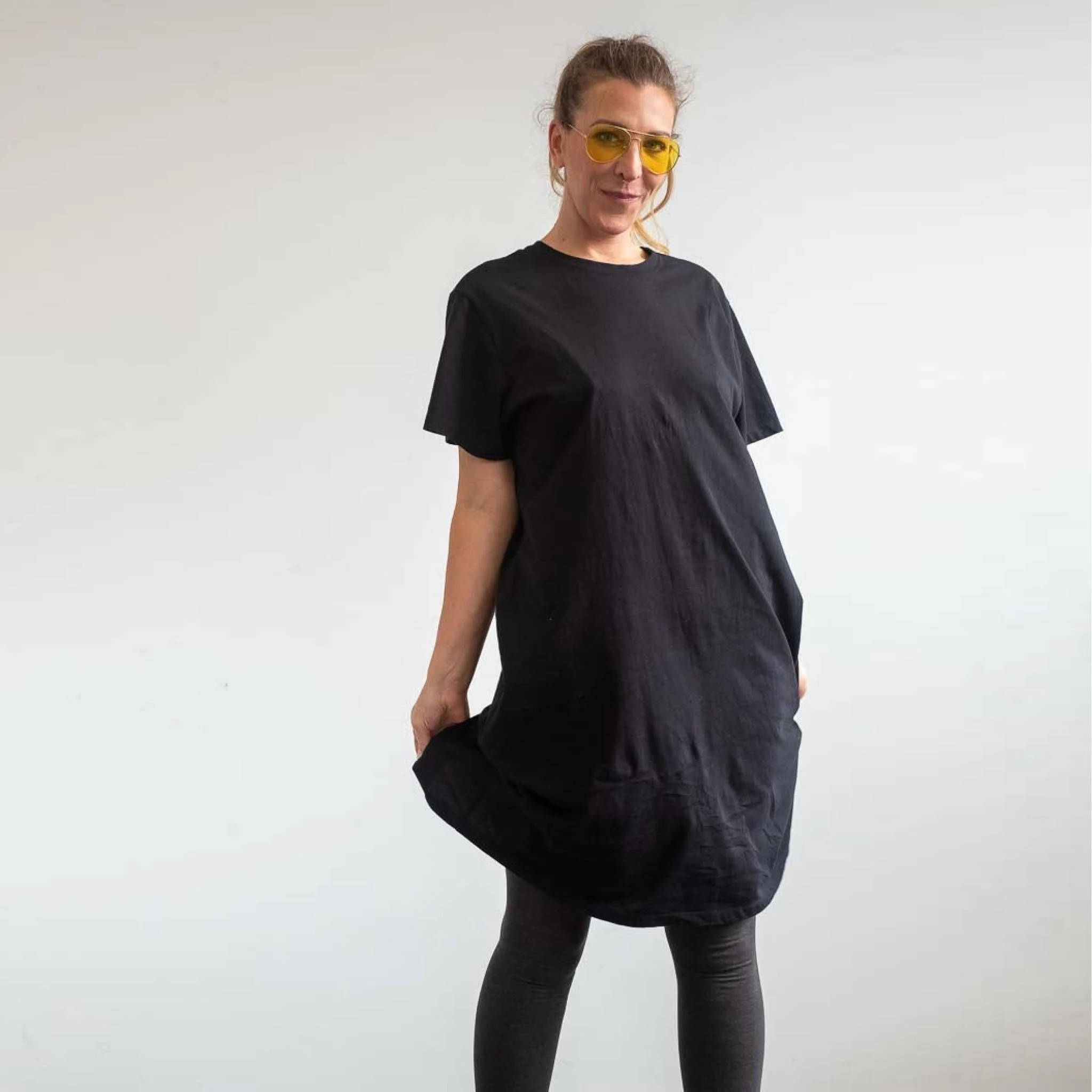 The Side Opening T-shirt Dress