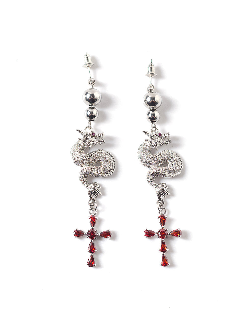 MUKZIN Dragon Silver Earrings