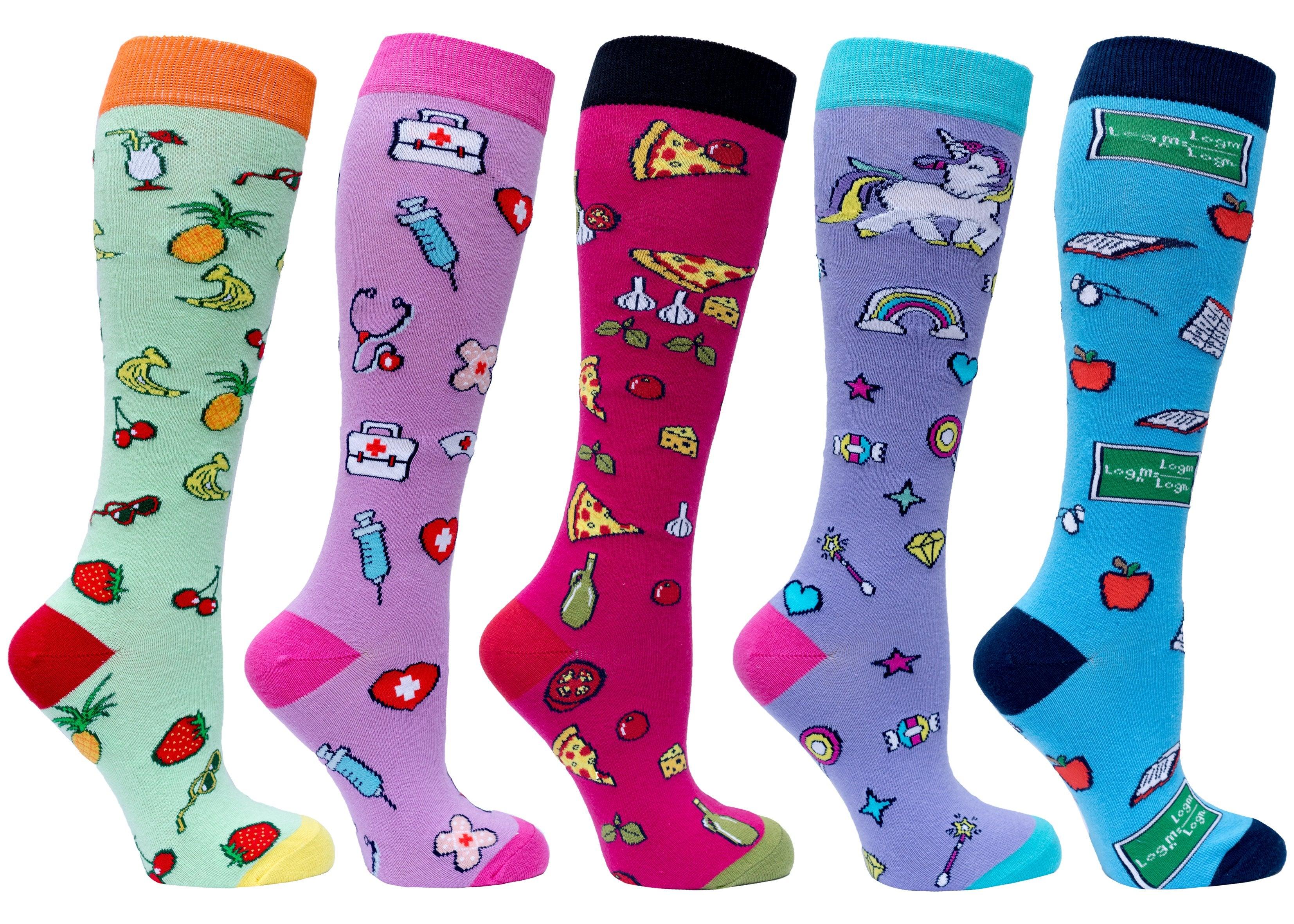 Fun Knee High Socks Set 5-Pack