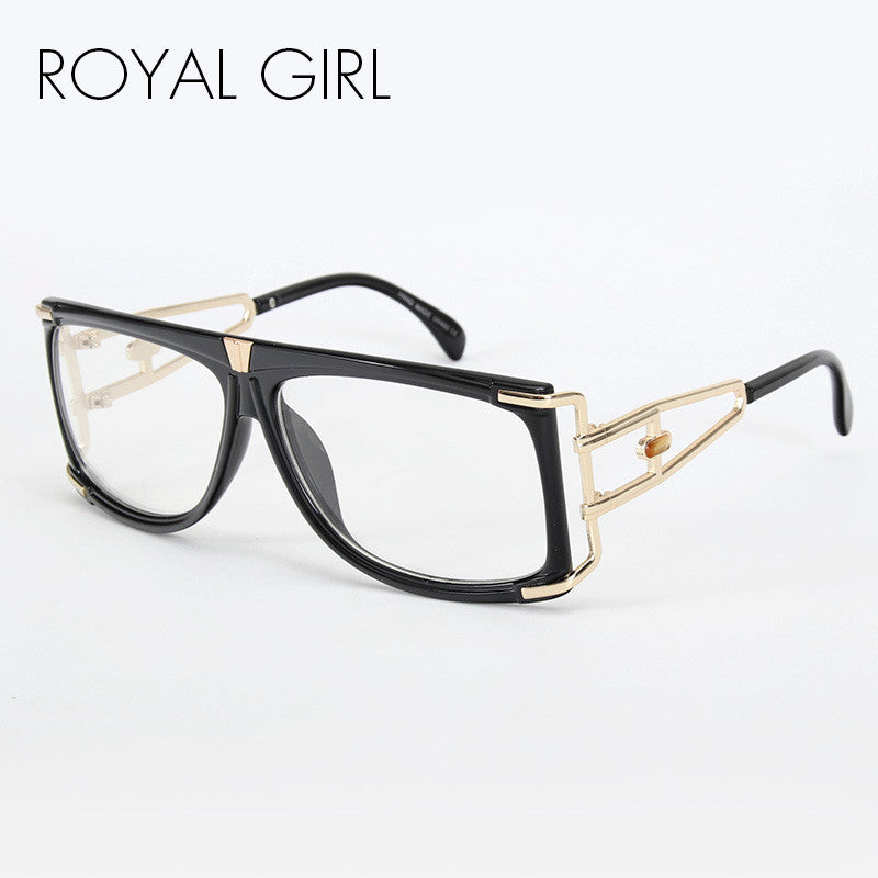 ROYAL GIRL New Vintage Women Eyeglasses Frames Men Oversize Clear Lens Glasses Unique Designer Spectacles ss120