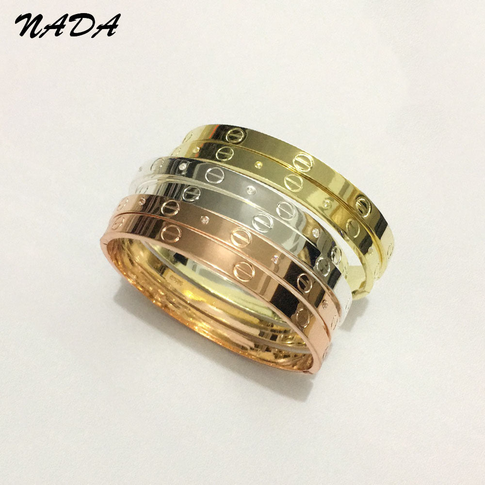 Trendy Crystal Rose Gold Silver Bracelet