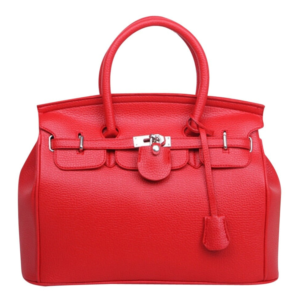 Simple Larger Capacity Leather Women Tote Bag