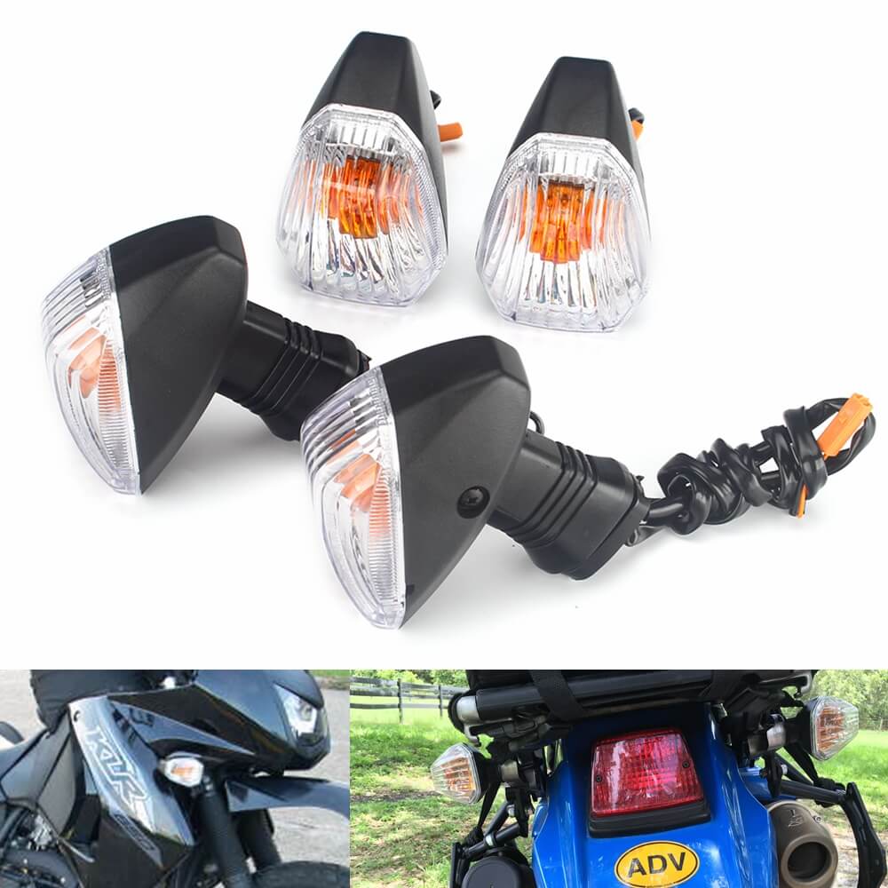 Kawasaki KLR650 OEM 2008-2018 Turn Signal Light Left & Right Rear & Front Indicator Amber Bulb/Clear Lens