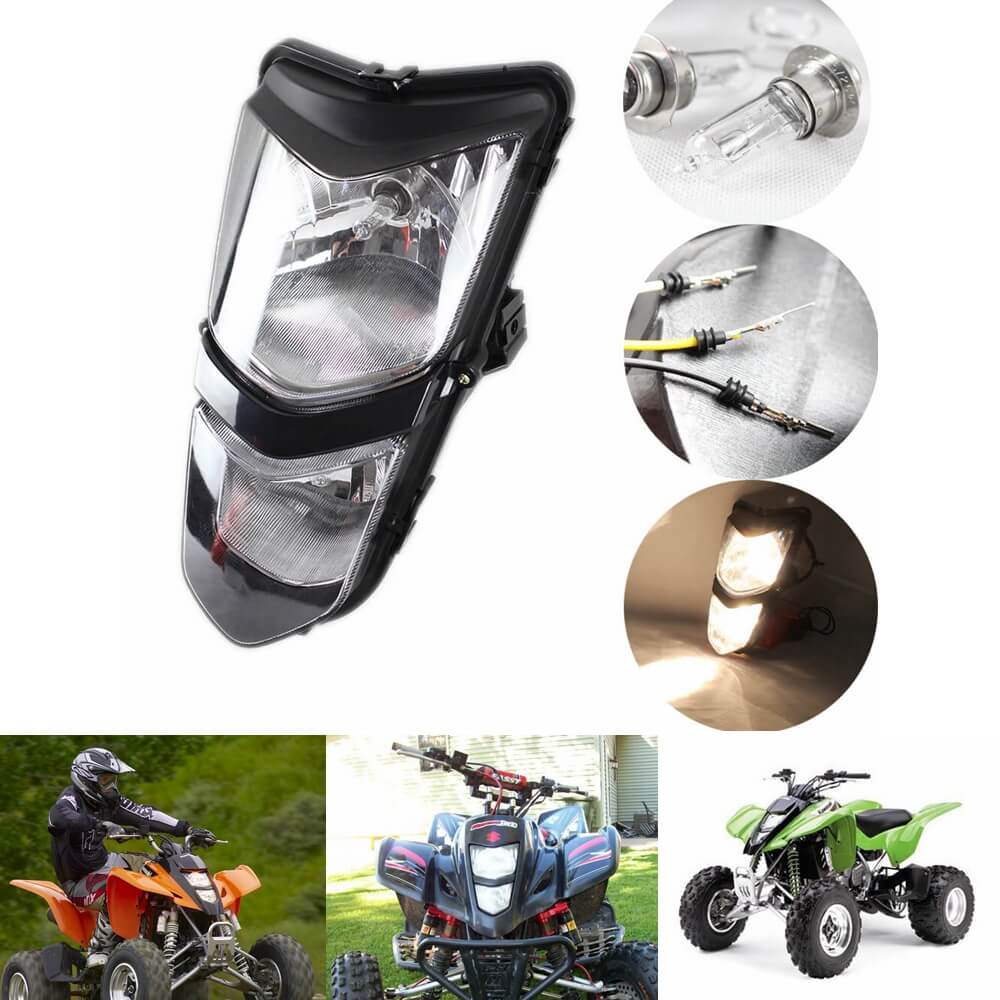US Stock Suzuki ATV Quadsport LTZ 400 LTZ 400 Z 2003-2008 Kawasaki 2003-2006 KFX400 KSF400 New Headlights Headlamp Assembly 35100-07G00-30H