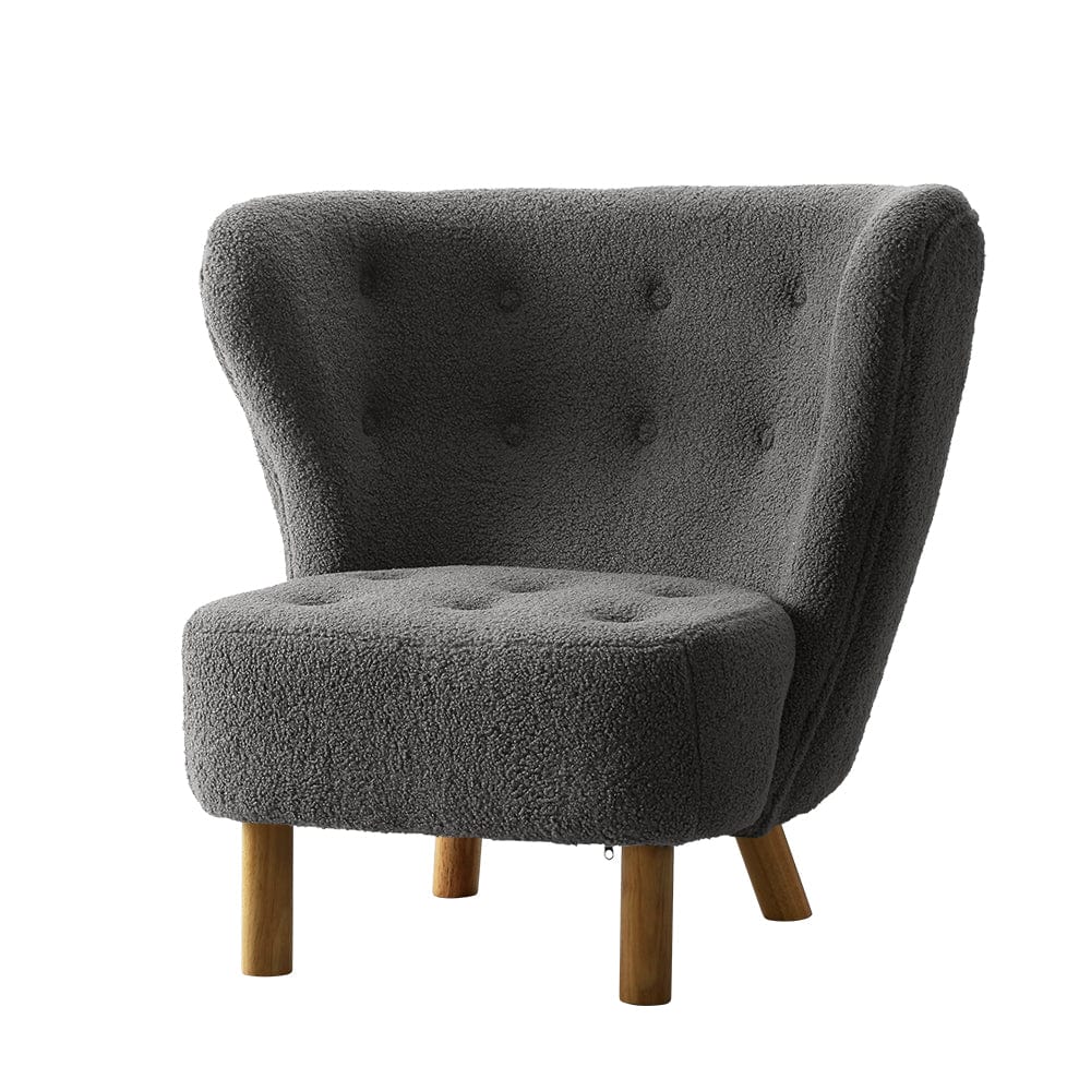 Felista  Armchair Lounge Accent Chair - Charcoal