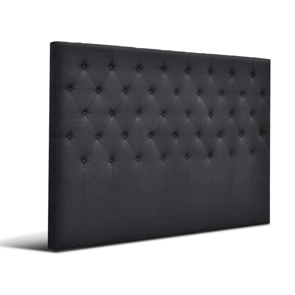 Bed Head Headboard King Size Fabric Frame Charcoal