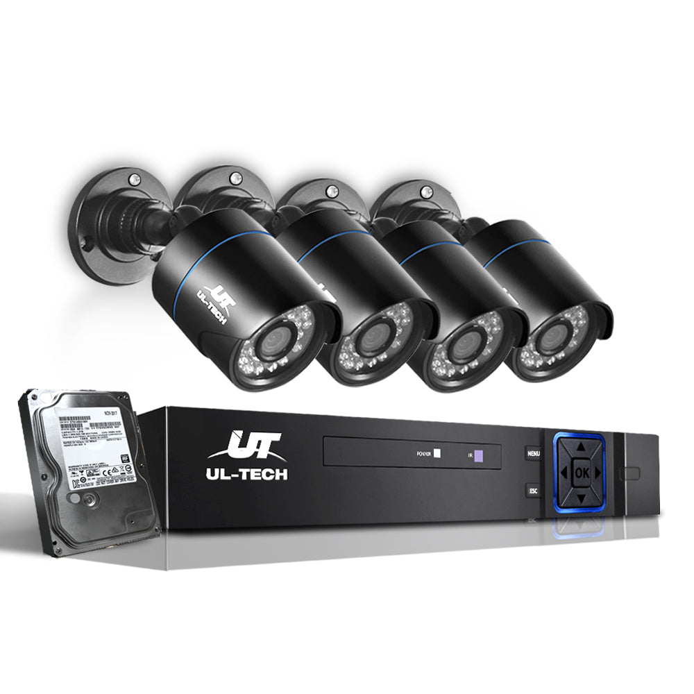 CCTV Security System 2TB 4CH DVR 1080P 4 Camera Sets