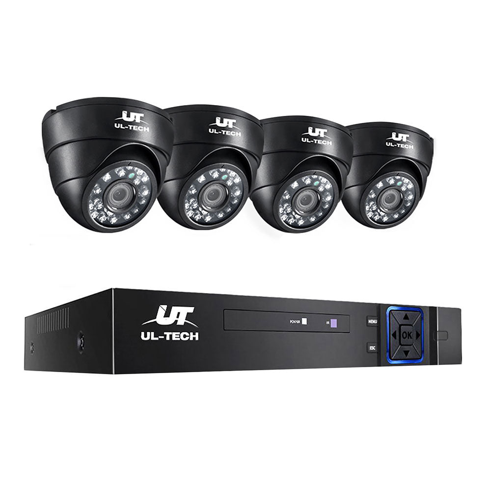 CCTV Security Camera Home System DVR 1080P IP Long Range 4 Dome Cameras