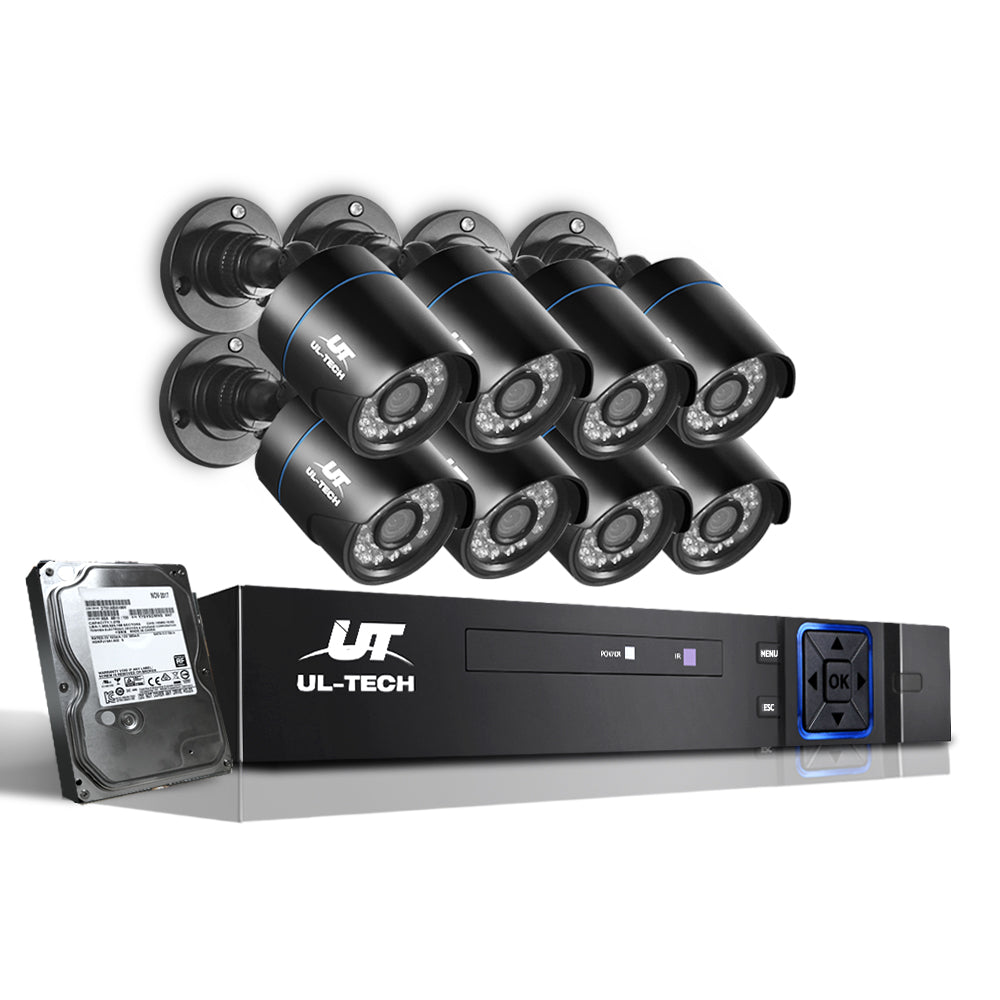 CCTV Security System 2TB 8CH DVR 1080P 8 Camera Sets