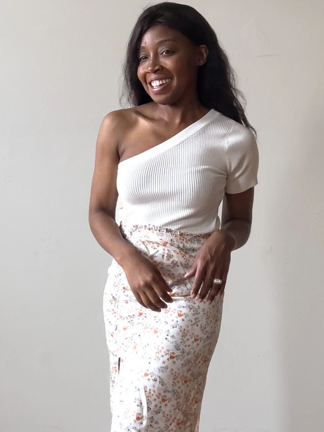 One Shoulder Short Sleeve Top