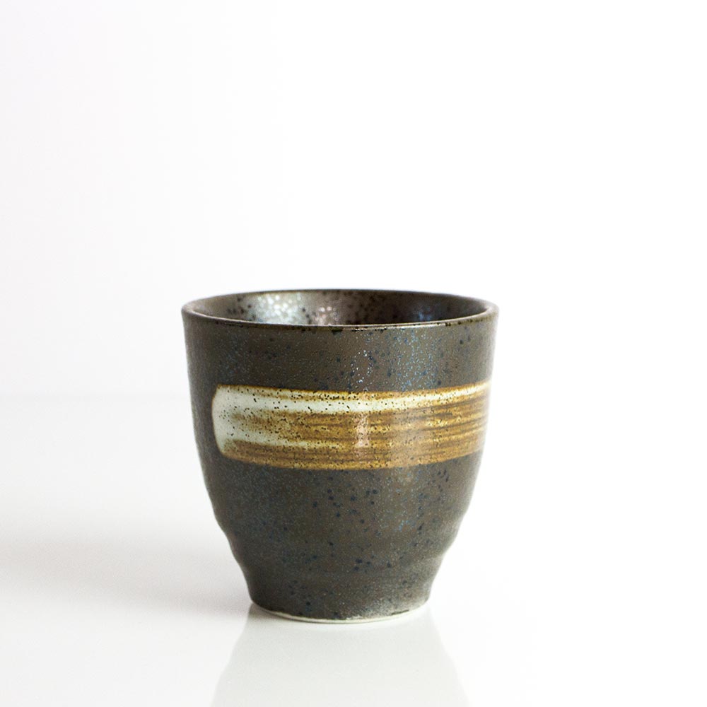 YUTEKI Yunomi Black Japanese Teacup