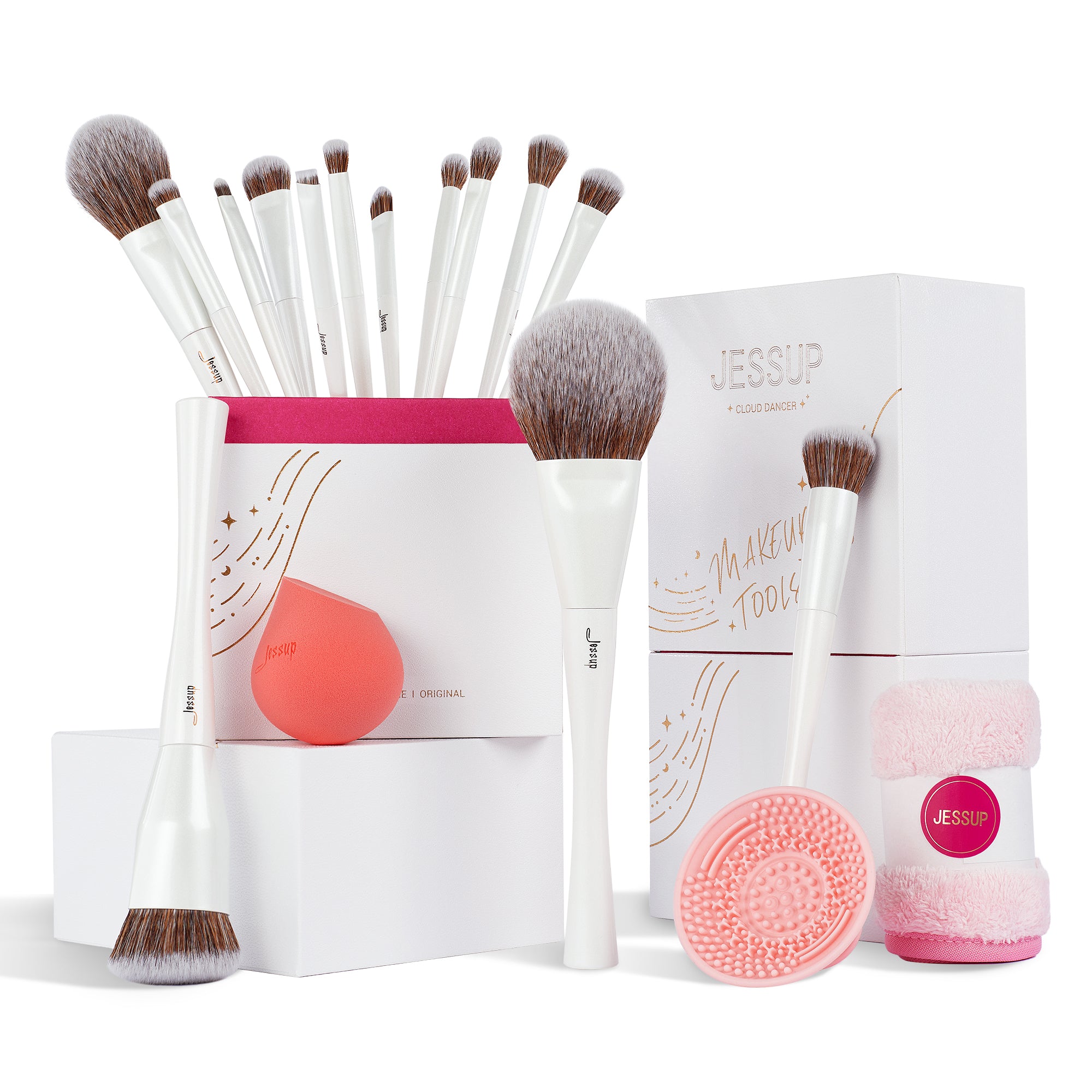 14pcs Makeup Brushes Collection (Cloud Dancer)