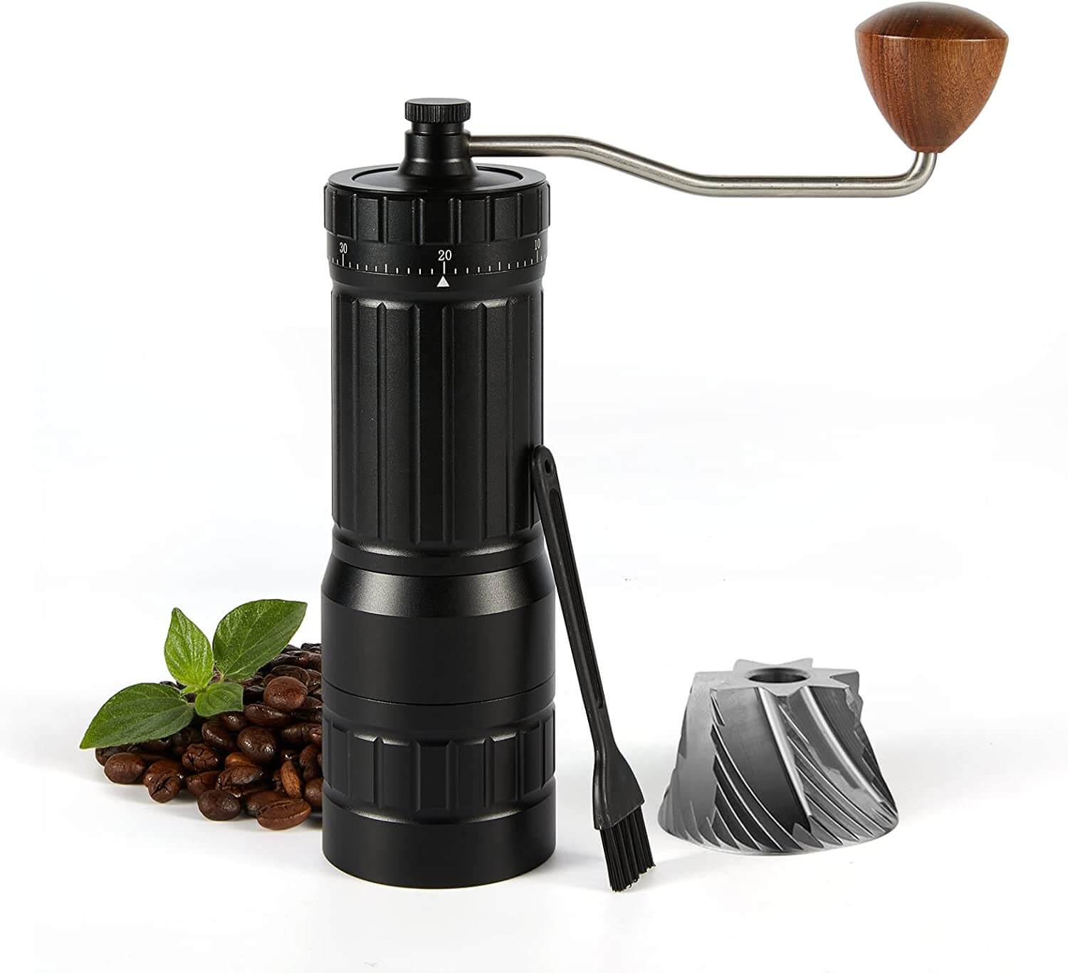 Manual Coffee Grinder Burr-Portable Stainless Steel Hand Bean Griding Machine(Max 40g)