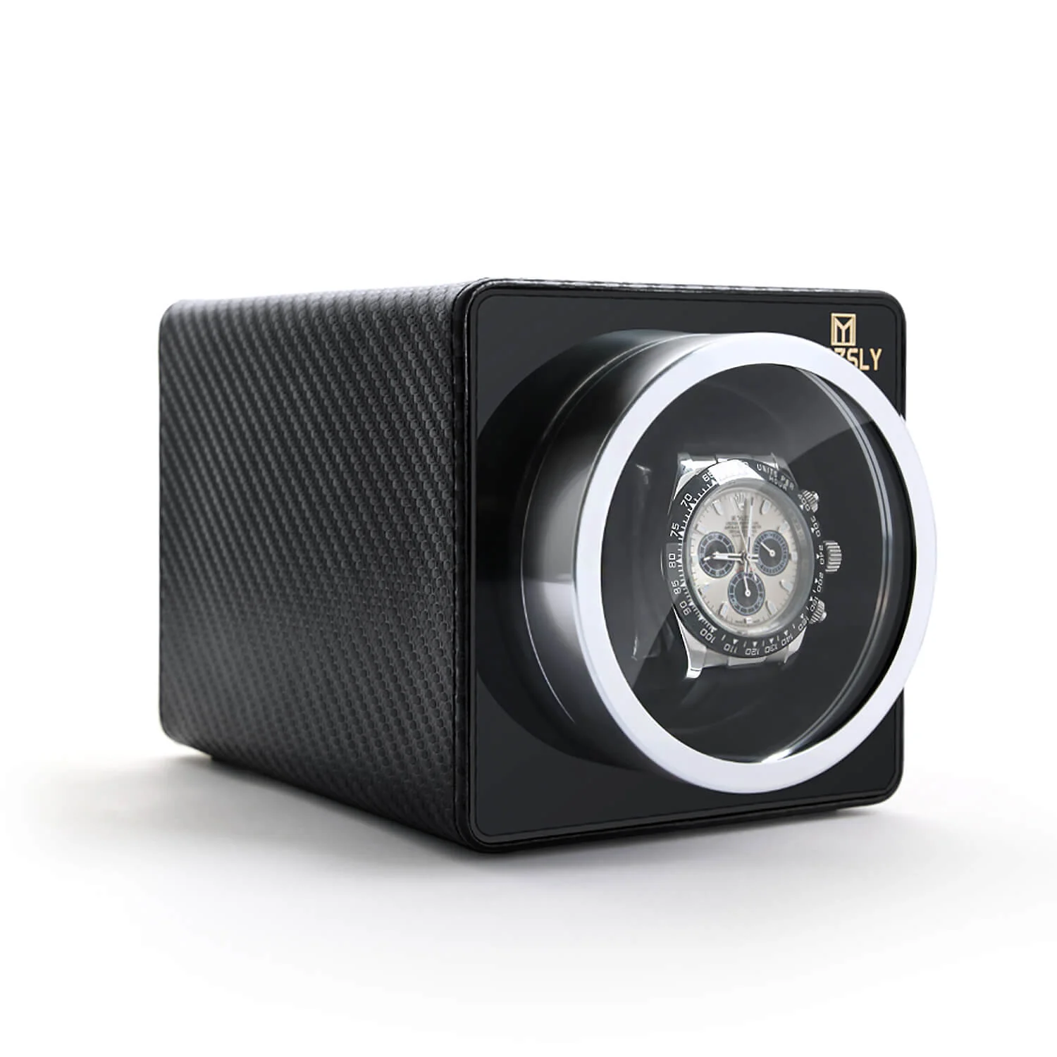 MOZSLY® Single Watch Winder - Carbon Fiber Leather