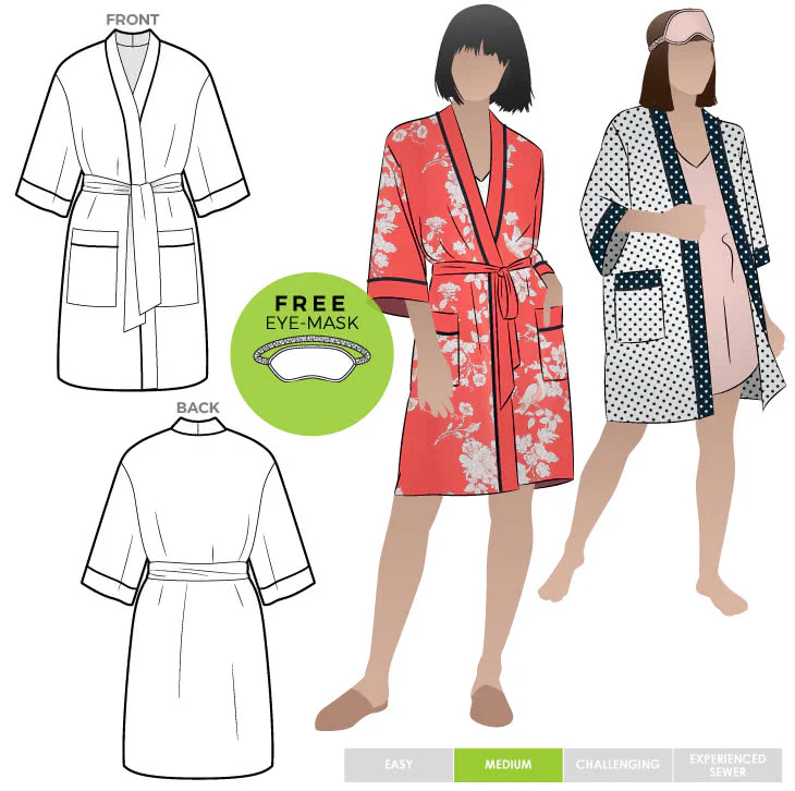 Loungewear Kimono/Robe Sewing Pattern