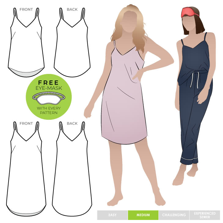 Loungewear Camisole OR Nightie Sewing Pattern