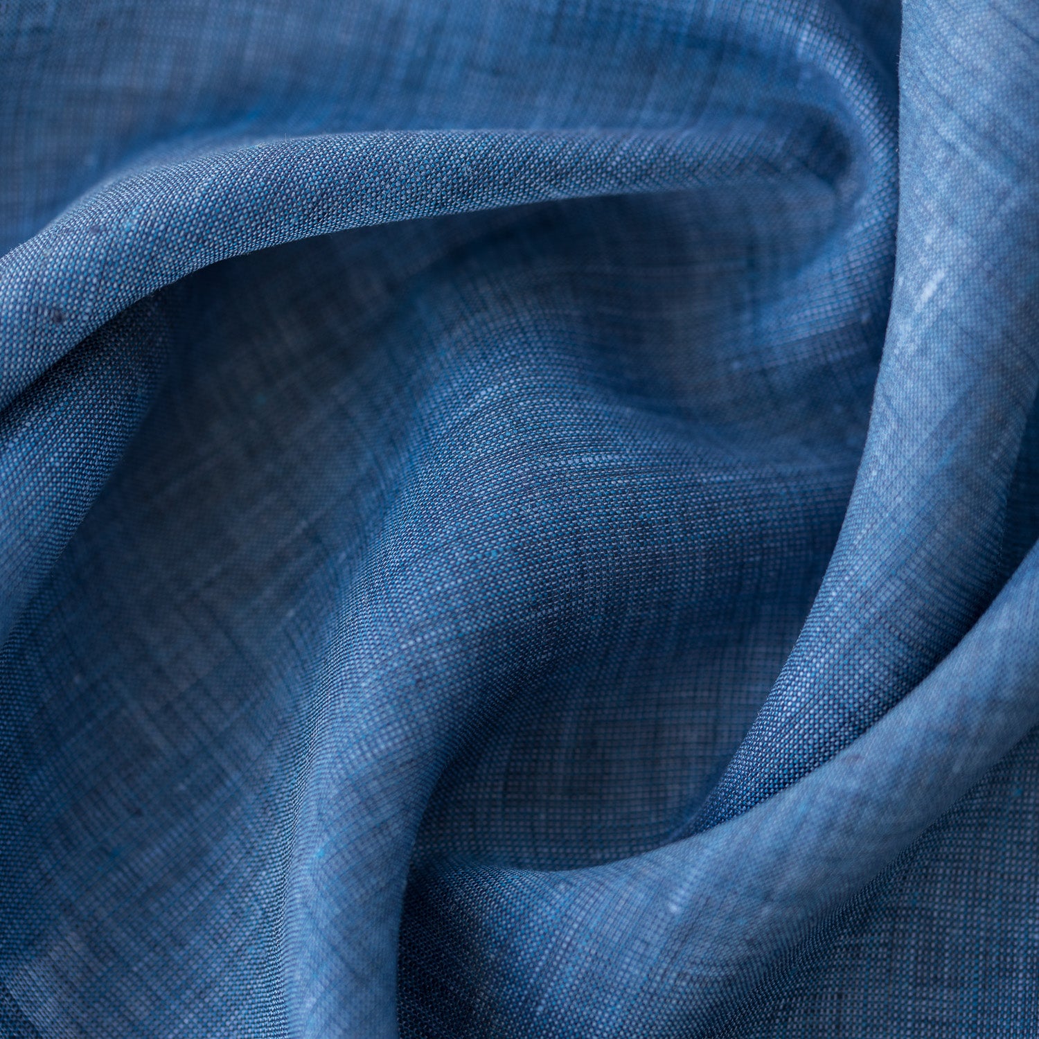 Twilight Chambray 100% Linen Fabric