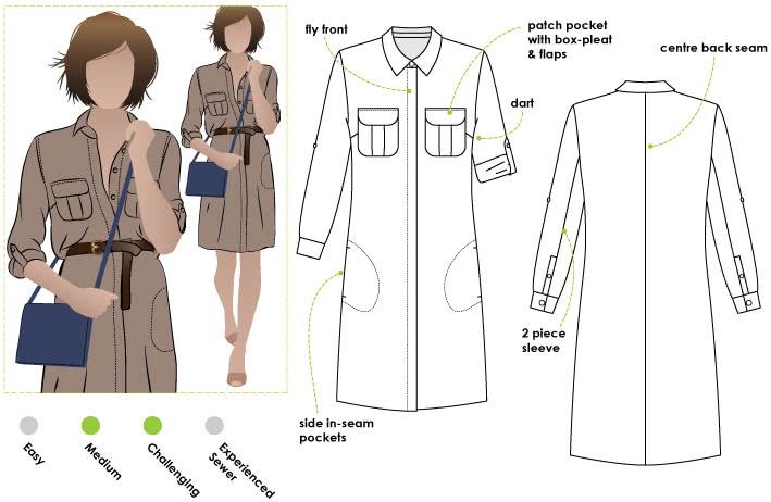 Mara Shirt Dress Sewing Pattern