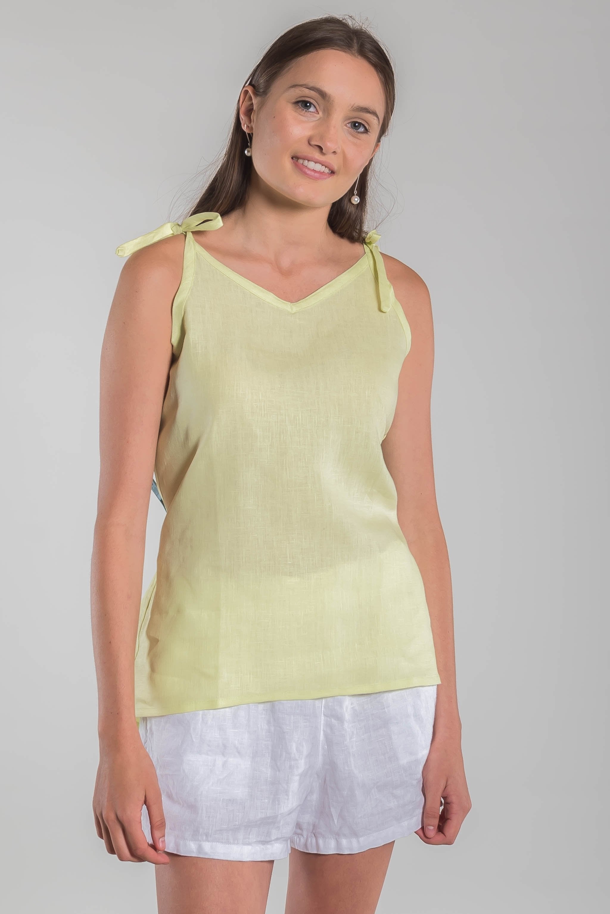 On and About Pure Linen Top