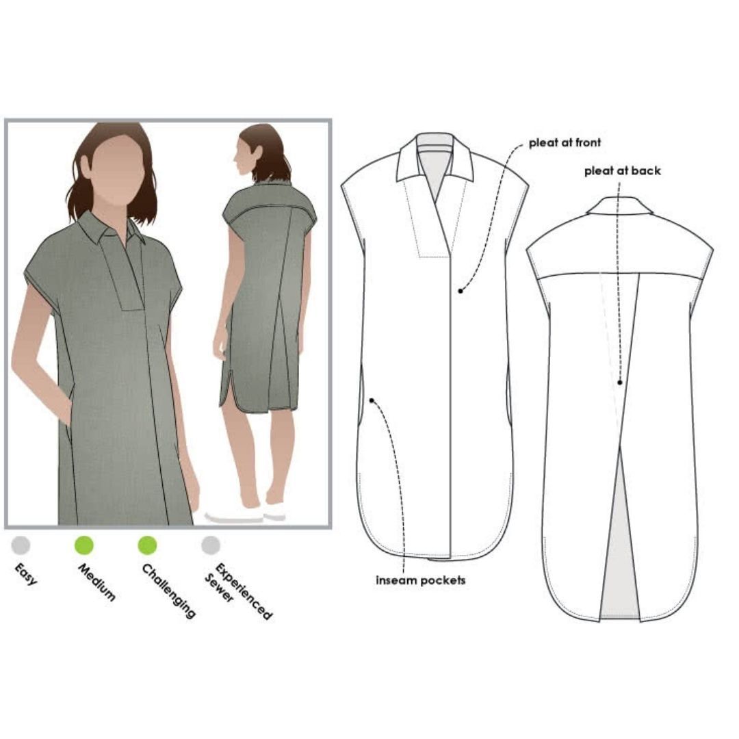 Autumn Dress Multi-Size Sewing Pattern - hard copy