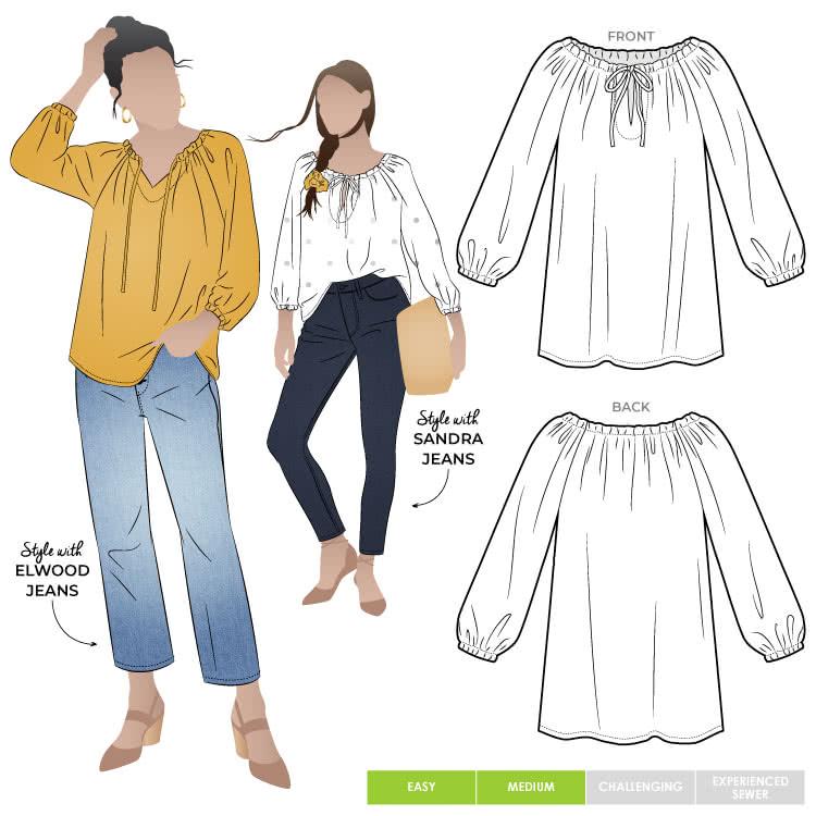 Anita Peasant Blouse Sewing Pattern