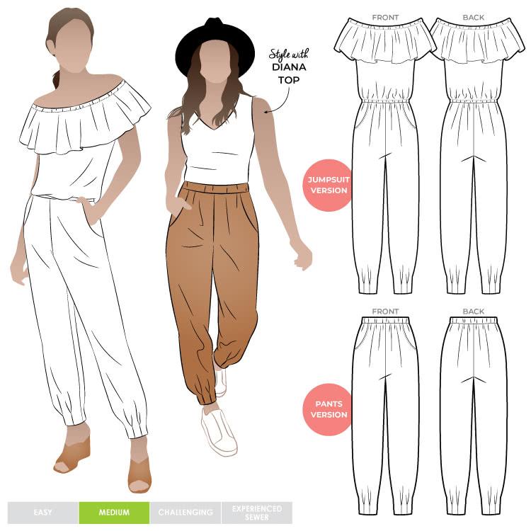 Barbara Jumpsuit & Pant Sewing Pattern